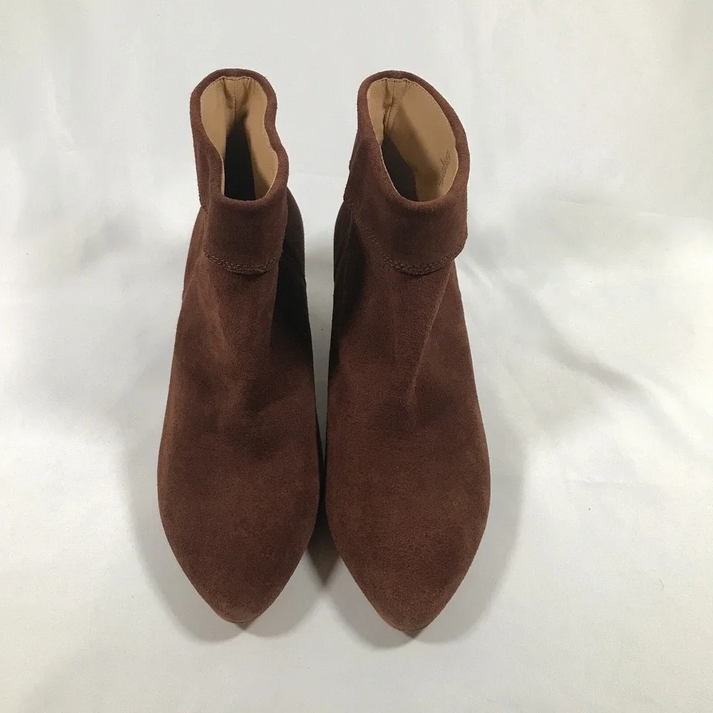 Lucky‎ Brand Womens Suede Ankle Boots M/41 Brown Leather Upper Zaprika Size 9.5